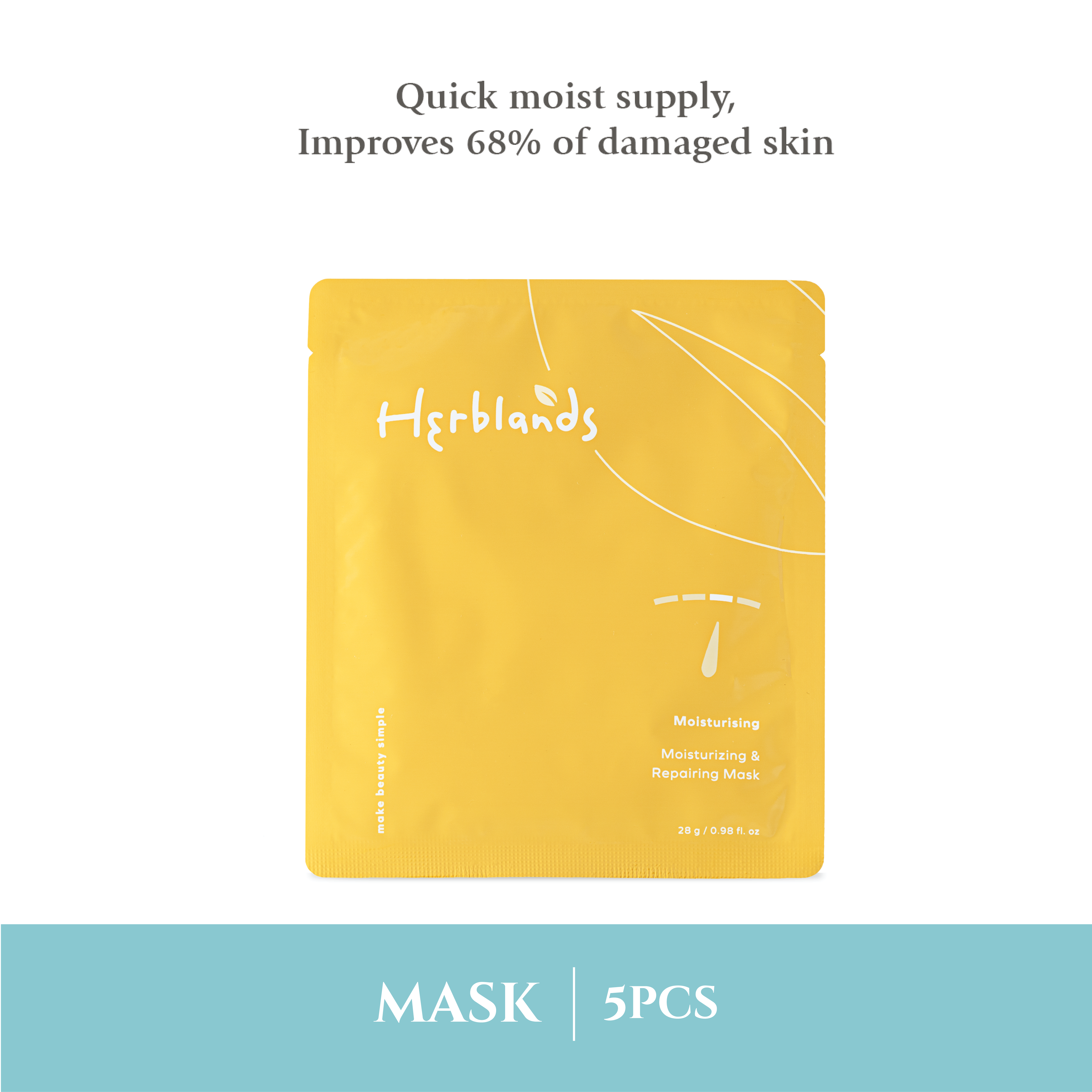 Herblands Moisturizing & Repairing Mask ( Pack of 5 )